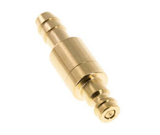 Brass DN 5 Air Coupling Plug 8 mm Hose Pillar Double Shut-Off