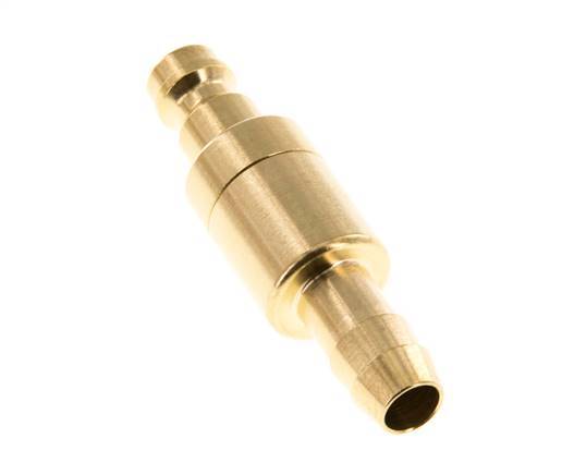 Brass DN 5 Air Coupling Plug 8 mm Hose Pillar Double Shut-Off