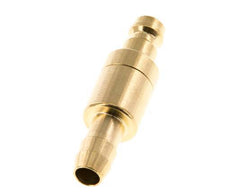 Brass DN 5 Air Coupling Plug 8 mm Hose Pillar Double Shut-Off