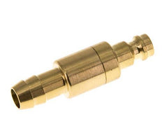 Brass DN 5 Air Coupling Plug 9 mm Hose Pillar Double Shut-Off