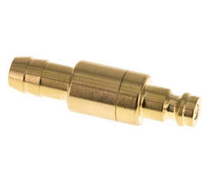 Brass DN 5 Air Coupling Plug 9 mm Hose Pillar Double Shut-Off