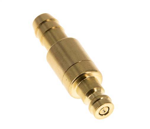 Brass DN 5 Air Coupling Plug 9 mm Hose Pillar Double Shut-Off