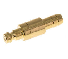 Brass DN 5 Air Coupling Plug 9 mm Hose Pillar Double Shut-Off