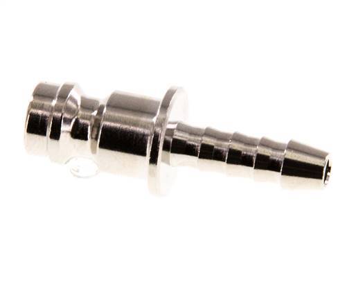 Nickel-plated Brass DN 5 Air Coupling Plug 4 mm Hose Pillar [5 Pieces]
