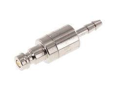 Nickel-plated Brass DN 5 Air Coupling Plug 4 mm Hose Pillar Double Shut-Off