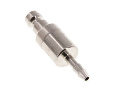 Nickel-plated Brass DN 5 Air Coupling Plug 4 mm Hose Pillar Double Shut-Off