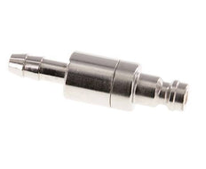 Nickel-plated Brass DN 5 Air Coupling Plug 6 mm Hose Pillar Double Shut-Off