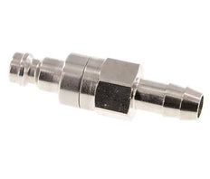 Nickel-plated Brass DN 5 Air Coupling Plug 8 mm Hose Pillar Double Shut-Off