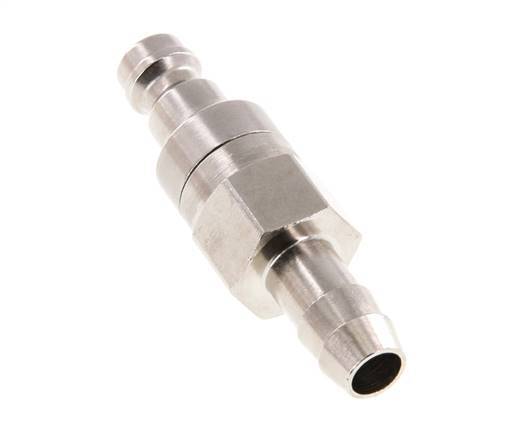 Nickel-plated Brass DN 5 Air Coupling Plug 8 mm Hose Pillar Double Shut-Off