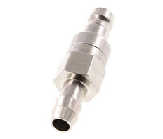 Nickel-plated Brass DN 5 Air Coupling Plug 8 mm Hose Pillar Double Shut-Off