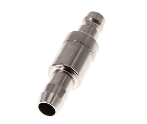 Nickel-plated Brass DN 5 Air Coupling Plug 9 mm Hose Pillar Double Shut-Off
