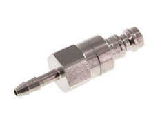 Stainless steel DN 5 Air Coupling Plug 4 mm Hose Pillar Double Shut-Off