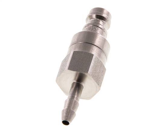 Stainless steel DN 5 Air Coupling Plug 4 mm Hose Pillar Double Shut-Off
