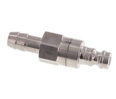 Stainless steel DN 5 Air Coupling Plug 8 mm Hose Pillar Double Shut-Off