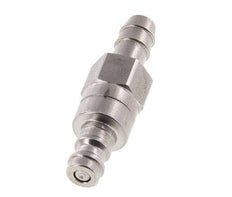 Stainless steel DN 5 Air Coupling Plug 8 mm Hose Pillar Double Shut-Off