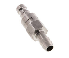 Stainless steel DN 5 Air Coupling Plug 8 mm Hose Pillar Double Shut-Off