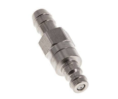 Stainless steel DN 5 Air Coupling Plug 9 mm Hose Pillar Double Shut-Off