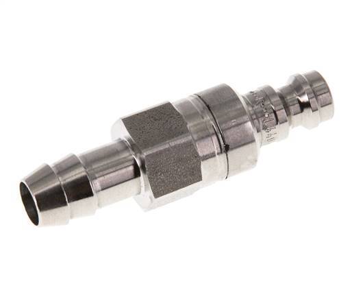 Stainless Steel 316L DN 5 Air Coupling Plug 9 mm Hose Pillar Double Shut-Off