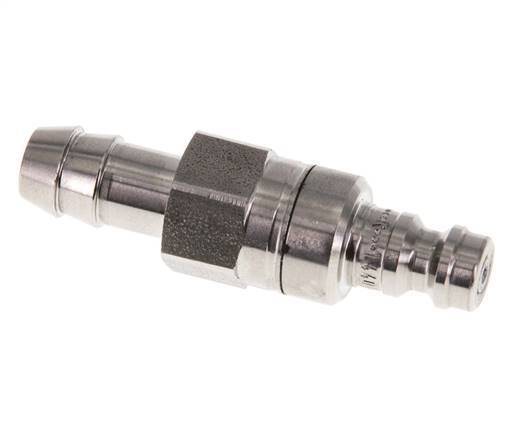 Stainless Steel 316L DN 5 Air Coupling Plug 9 mm Hose Pillar Double Shut-Off