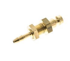 Brass DN 5 Air Coupling Plug 4 mm Hose Pillar Bulkhead