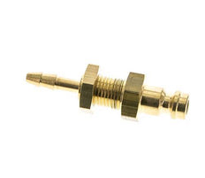 Brass DN 5 Air Coupling Plug 4 mm Hose Pillar Bulkhead