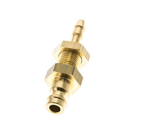 Brass DN 5 Air Coupling Plug 4 mm Hose Pillar Bulkhead