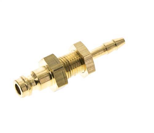 Brass DN 5 Air Coupling Plug 4 mm Hose Pillar Bulkhead