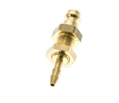 Brass DN 5 Air Coupling Plug 4 mm Hose Pillar Bulkhead