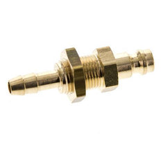 Brass DN 5 Air Coupling Plug 6 mm Hose Pillar Bulkhead