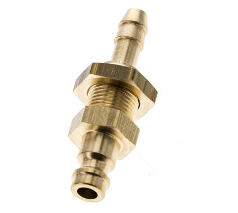 Brass DN 5 Air Coupling Plug 6 mm Hose Pillar Bulkhead