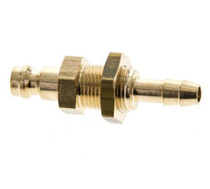 Brass DN 5 Air Coupling Plug 6 mm Hose Pillar Bulkhead