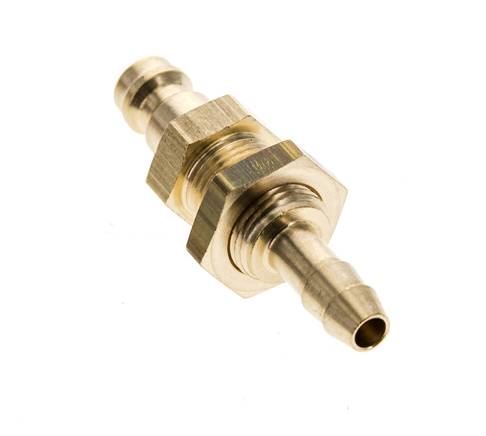Brass DN 5 Air Coupling Plug 6 mm Hose Pillar Bulkhead