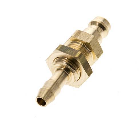 Brass DN 5 Air Coupling Plug 6 mm Hose Pillar Bulkhead