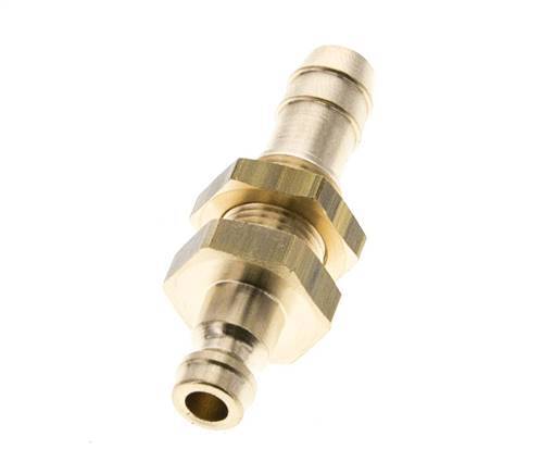 Brass DN 5 Air Coupling Plug 9 mm Hose Pillar Bulkhead