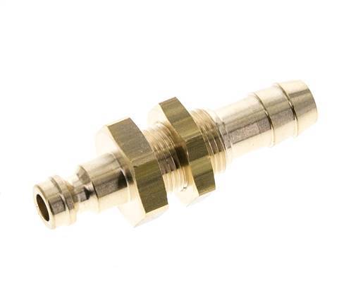 Brass DN 5 Air Coupling Plug 9 mm Hose Pillar Bulkhead