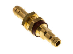 Brass DN 5 Brown-Coded Air Coupling Plug 9 mm Hose Pillar Bulkhead