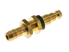 Brass DN 5 Green-Coded Air Coupling Plug 9 mm Hose Pillar Bulkhead