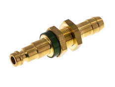 Brass DN 5 Green-Coded Air Coupling Plug 9 mm Hose Pillar Bulkhead