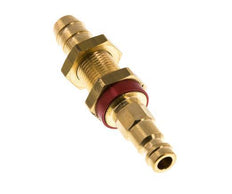 Brass DN 5 Red-Coded Air Coupling Plug 9 mm Hose Pillar Bulkhead