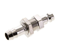 Nickel-plated Brass DN 5 Air Coupling Plug 9 mm Hose Pillar Bulkhead