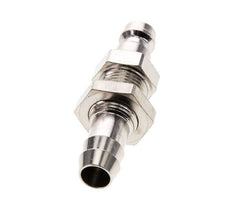 Nickel-plated Brass DN 5 Air Coupling Plug 9 mm Hose Pillar Bulkhead