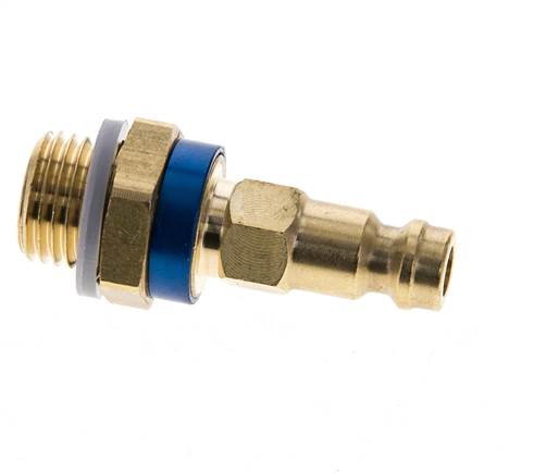 Brass DN 5 Blue-Coded Air Coupling Plug G 1/4 inch Male