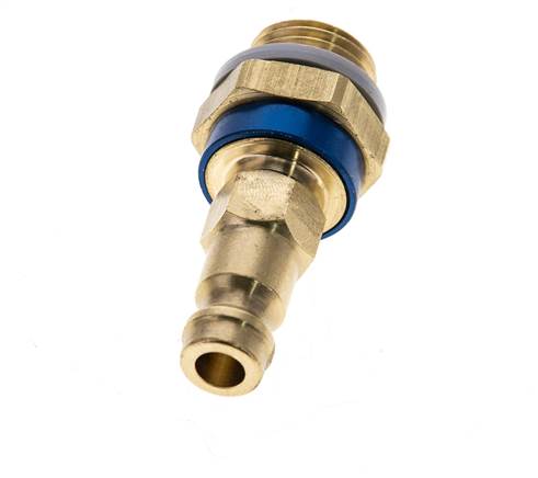 Brass DN 5 Blue-Coded Air Coupling Plug G 1/4 inch Male