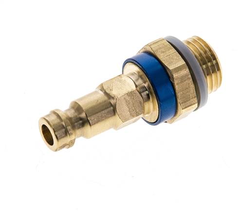 Brass DN 5 Blue-Coded Air Coupling Plug G 1/4 inch Male