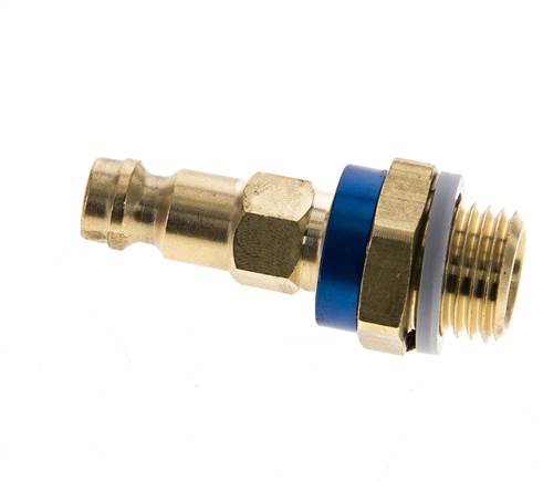 Brass DN 5 Blue-Coded Air Coupling Plug G 1/4 inch Male