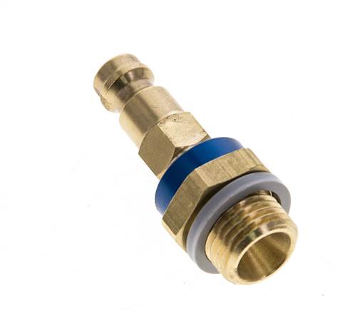 Brass DN 5 Blue-Coded Air Coupling Plug G 1/4 inch Male