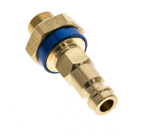 Brass DN 5 Blue-Coded Air Coupling Plug G 1/8 inch Male