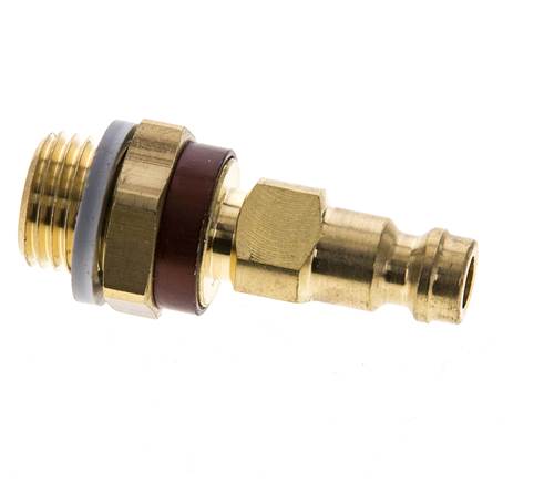 Brass DN 5 Brown-Coded Air Coupling Plug G 1/4 inch Male