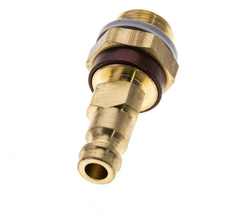 Brass DN 5 Brown-Coded Air Coupling Plug G 1/4 inch Male