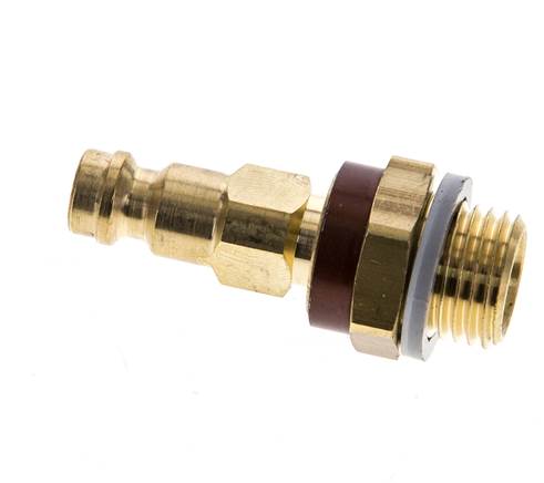 Brass DN 5 Brown-Coded Air Coupling Plug G 1/4 inch Male